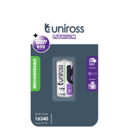 Акумулаторна батерия RCR123A Uniross Li-Ion - 3.7V 650 mAh 