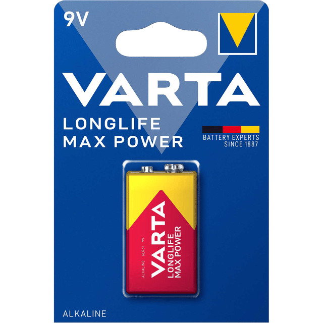 Алкална батерия 9V Longlife Max Power - Varta