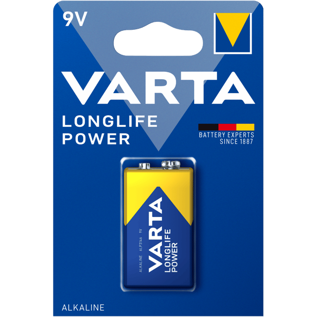 Алкална батерия 9V Varta Longlife Power 9V
