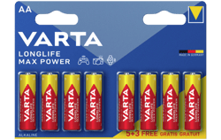 Alkaline Batteries AA Longlife Max Power - Varta BL5+3