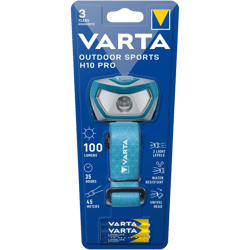 Челник за глава Varta Outdoor Sports H10 Pro с 3 батерии ААА