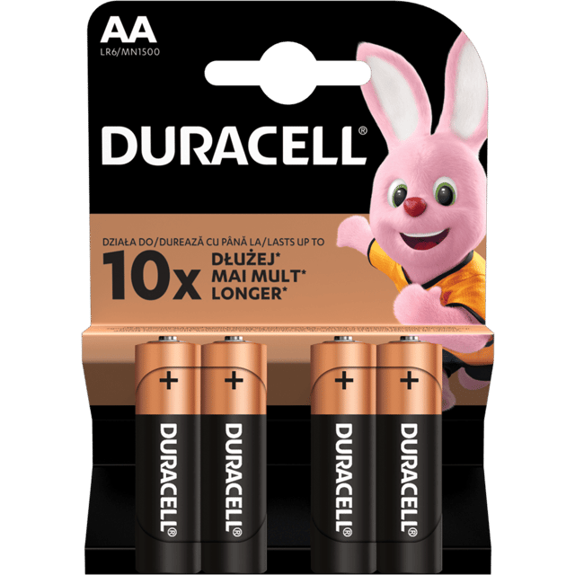 Алкални батерии АА Duracell Basic MN1500 AA - 4 броя