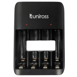 Зарядно за 4 акумулаторни батерии АА / ААА - Uniross Value с USB-C