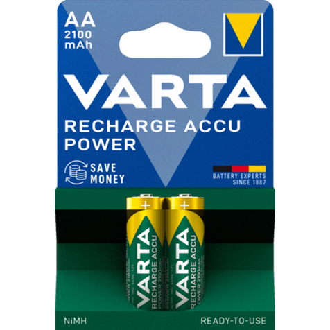 Акумулаторни батерии АА Varta Power AA - 2100 mAh - 1.2V