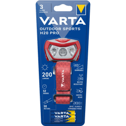 Челник за глава Varta Outdoor Sports H20 Pro с 3 батерии ААА