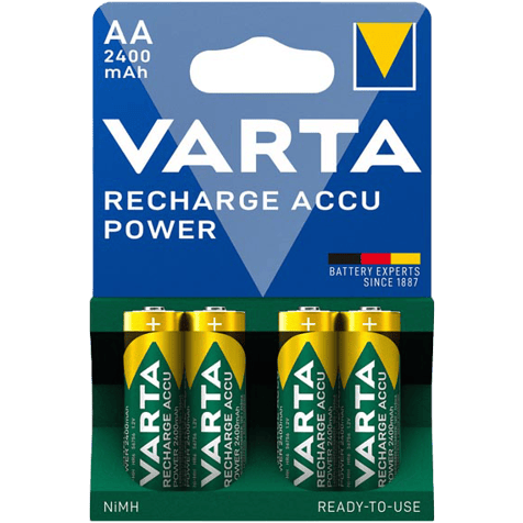 Акумулаторни батерии АА Varta Power AA - 2400 mAh - 4 броя - 1.2V