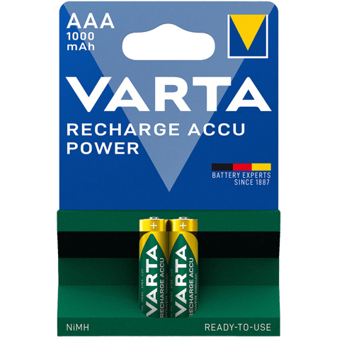 Акумулаторни батерии ААA Varta Power AAA - 1000 mAh - 1.2V