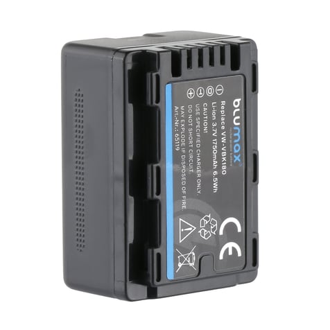 Battery for camcorder Panasonic VW-VBK180 1750 mAh Li-Ion 3.7V