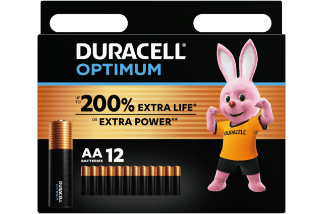 Алкални батерии АА Duracell Optimum MX1500 AA - 12 броя