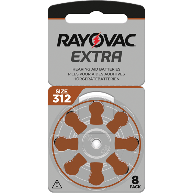 8 Батерии за слухов апарат 312 Extra Advance - Rayovac