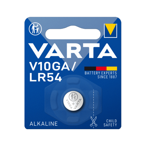 Алкална батерия LR54 AG10 Varta V10GA LR54 1.5V