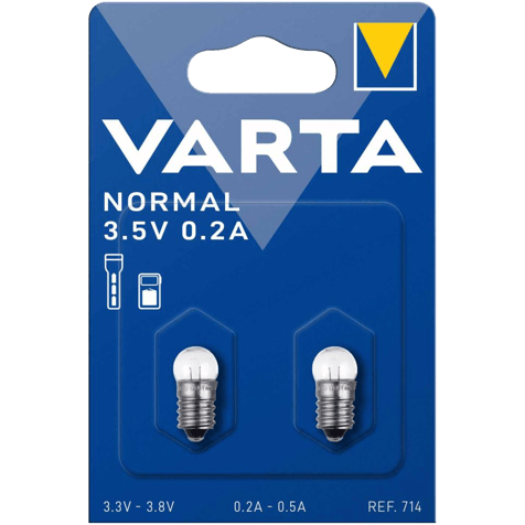 2 Kрушки за фенер с резба Varta V714 Argon за батерия 4.5V