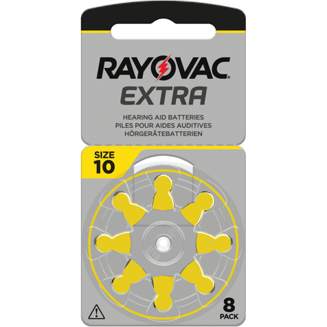 8 Hearing Aid Batteries 10 Extra Advance Rayovac