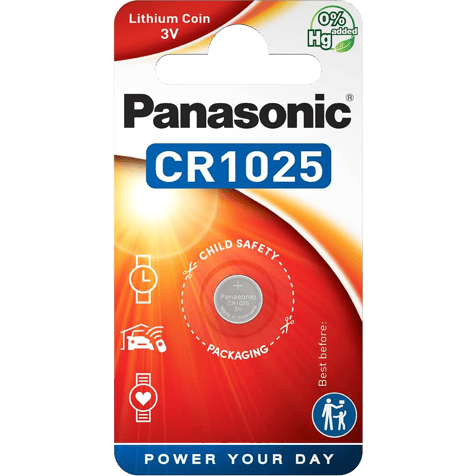 Литиева батерия CR1025 Panasonic CR1025 - 3V