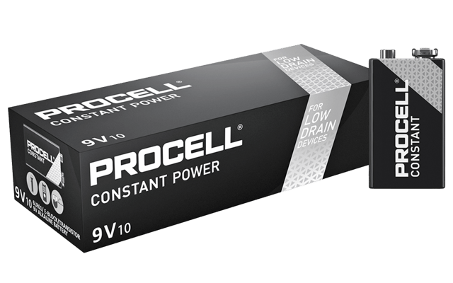 Алкални батерии 9V Duracell Procell Constant MN1604 - 10 броя
