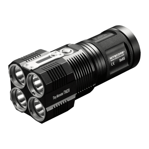Фенер NITECORE TM28 + 4 батерии 18650 - 3100 mAh
