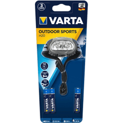 Челник за глава Varta Outdoor Sports H20 с 3 батерии ААА