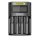 Интелигентно бързо зарядно за 4 литиево-йонни и Ni-Mh батерии с LCD дисплей - Nitecore UMS4