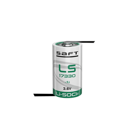 Saft LS 17330 CNR 2/3A Li-SOCl2 3.6V 2100 mAh Battery with Z Tabs