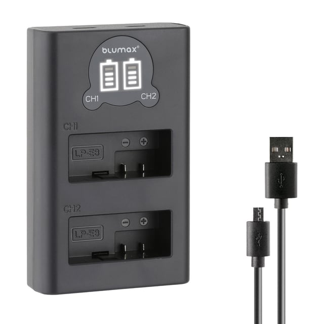 Зарядно за 2 батерии Canon LP-E8 с LCD дисплей - 8.4V