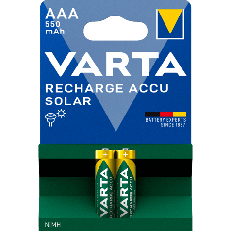 Rechargeable batteries for solar lamps AAA Varta Solar AAA - 550 mAh