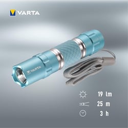Varta Lipstick Flashlight with 1 AAA Battery - Blue
