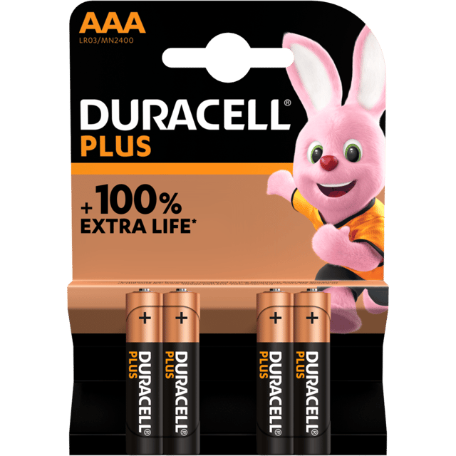 Алкални батерии ААА Duracell Plus Power MX2400 AAA - 4 броя