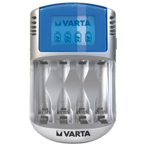 Зарядно за акумулаторни батерии VARTA с LCD дисплей и захранване с 12V за 4 батерии АА/ААА