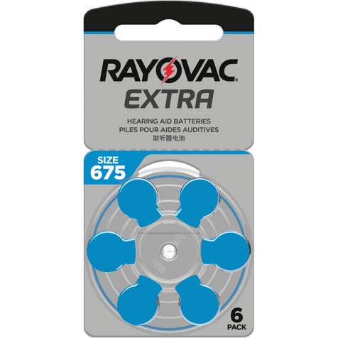 Hearing Aid Batteries 675 Extra Advance Rayovac