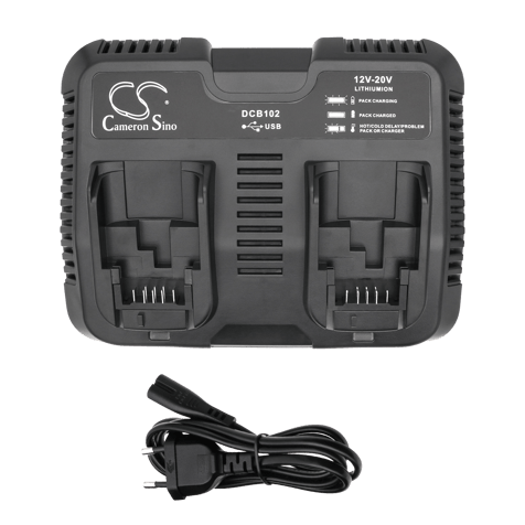 Зарядно за 2 батерии Dewalt DCB102 DCB105 12V-20V - 3A