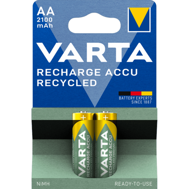 Акумулаторни батерии АА Varta Recycled AA 2100 mAh - 1.2V