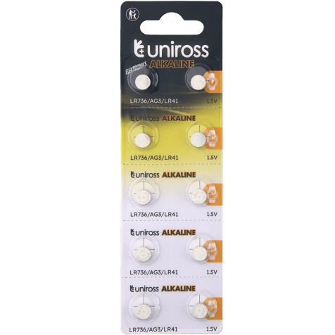 Алкални батерии AG3 Uniross - LR41 - 392 - 192
