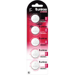 5 Литиеви батерии CR2450 Uniross CR2450 - 3V