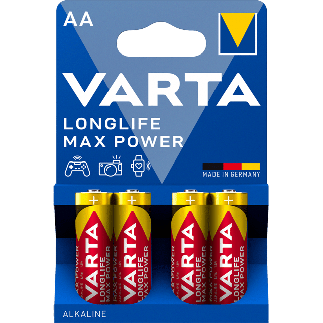 Алкални батерии AA Varta Longlife Max Power