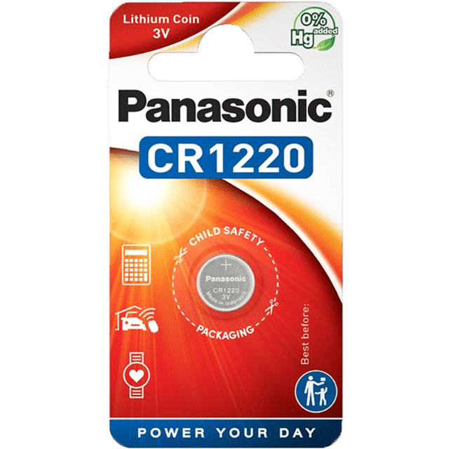 Литиева батерия CR1220 Panasonic CR1220 - 3V