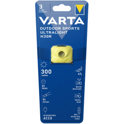 Акумулаторен челник за глава Varta Outdoor Sports Ultralight H30R - лайм