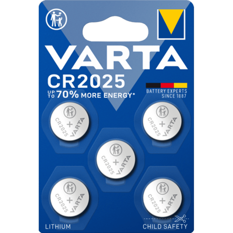 Литиеви батерии CR2025 Varta CR2025 - 3V 5 батерии