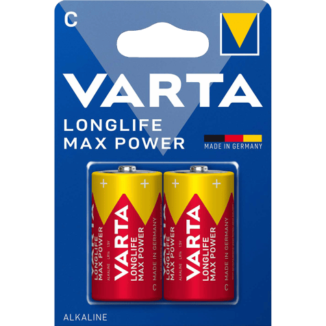 Алкални батерии LR14 C Longlife Max Power - Varta BL2