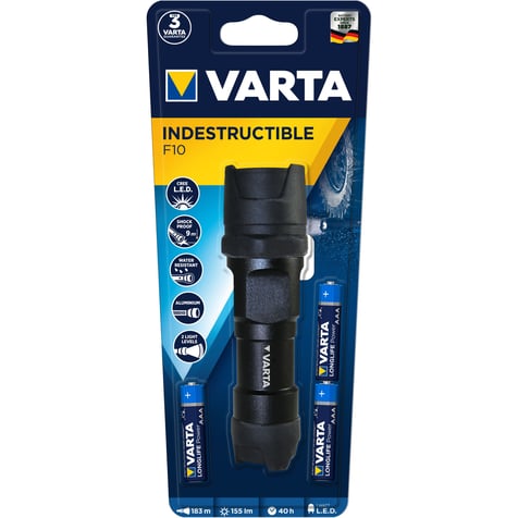 Фенер Varta Indestructible F10 CREE LED с 3 батерии ААА