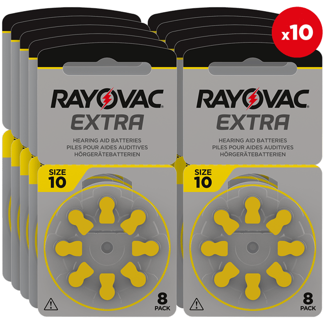 80 Батерии за слухов апарат 10 Extra Advance - Rayovac PR70