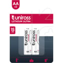 Литиеви батерии Uniross АА FR6 Ultra Lithium AA - 2 батерии