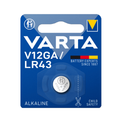Алкална батерия LR43 Varta V12GA - AG12 - 1.5V