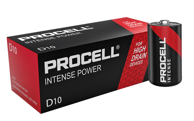 Алкални батерии LR20 D Duracell Procell Intense MN1300 10-Pack