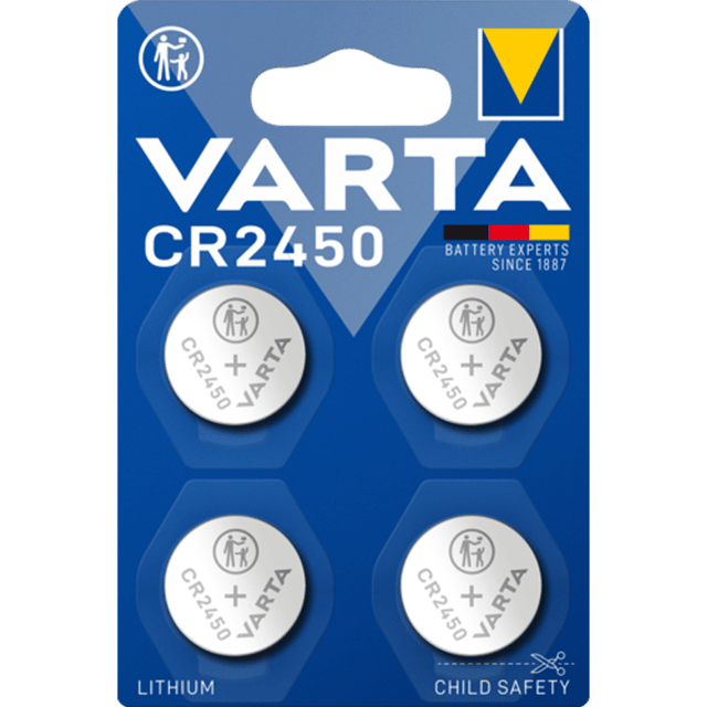 Литиеви батерии CR2450 Varta CR2450 - 3V - 4 броя