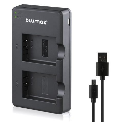 Зарядно за 2 батерии Canon NB-13L с LCD дисплей - 4.2V