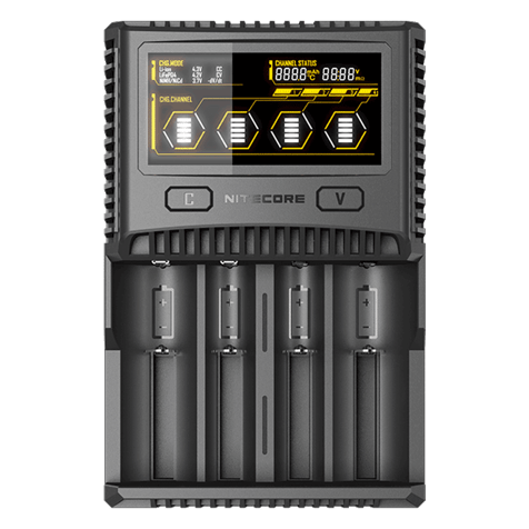 Универсално бързо зарядно за 4 литиево-йонни батерии и Ni-MH - NITECORE SC4