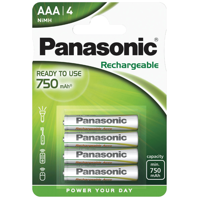 Акумулаторни батерии Panasonic AAA 750 mAh - 1.2V