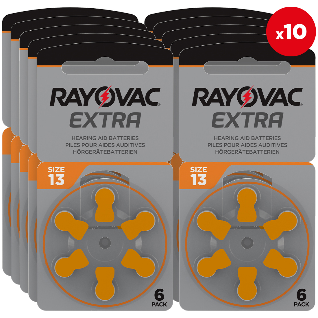 80 Hearing Aid Batteries 13 Extra Advance - Rayovac PR48