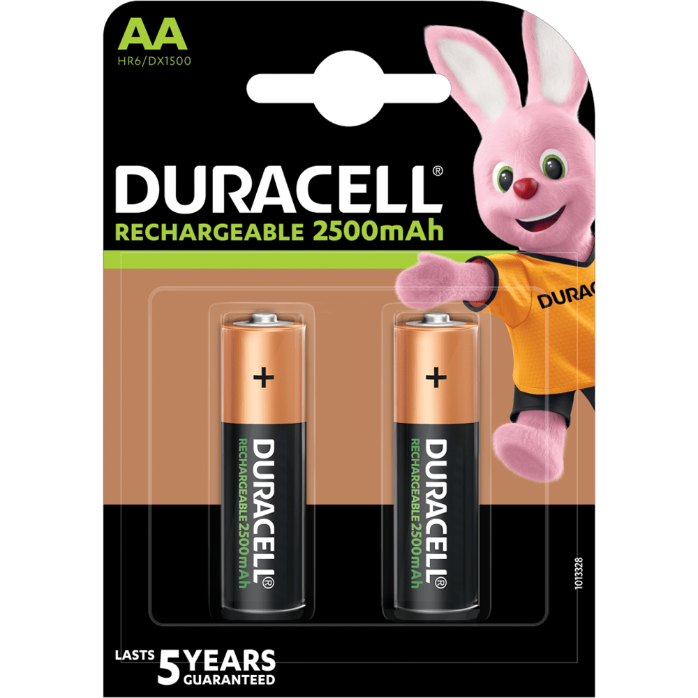 Duracell AA Rechargeable Batteries - 2500 mAh - 1.2V