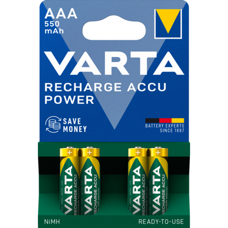 Rechargeable Batteries AAA Varta Phone AAA - 550 mAh